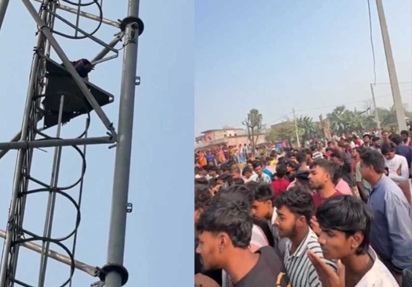 Bihar girl climbs to tower