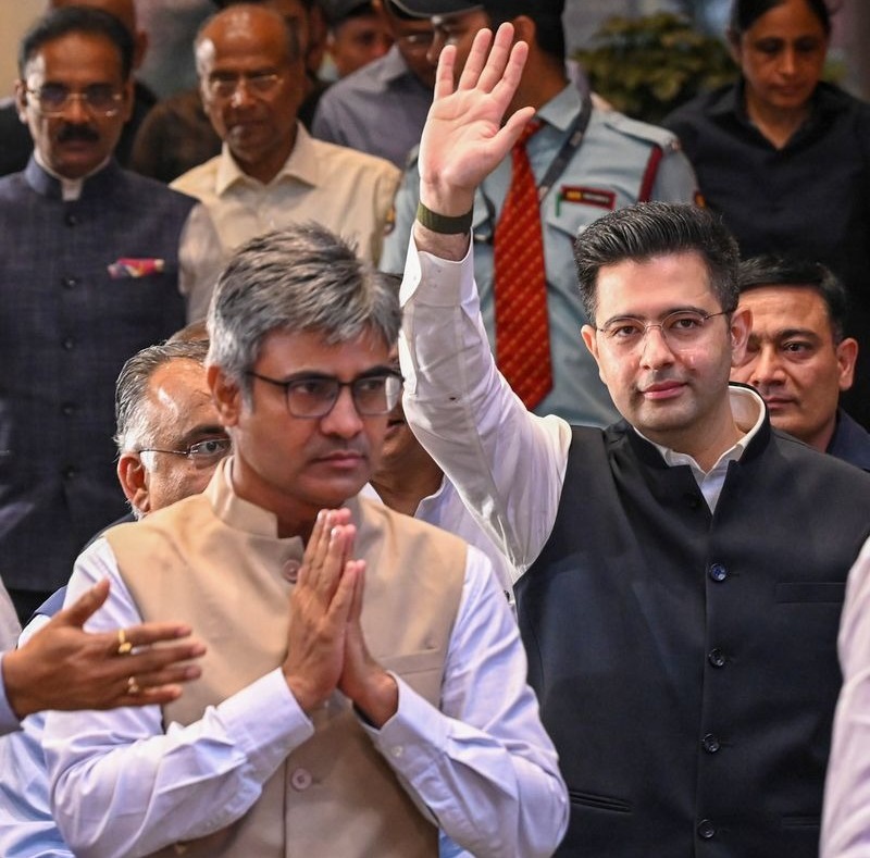 Raghav Chadha and Sandeep Pathak