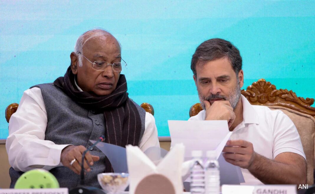 Rahul Gandhi and Mallikarjun Kharge